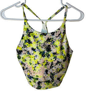 Old Navy active powersoft light support, built-in long line bra, dizzy floral M